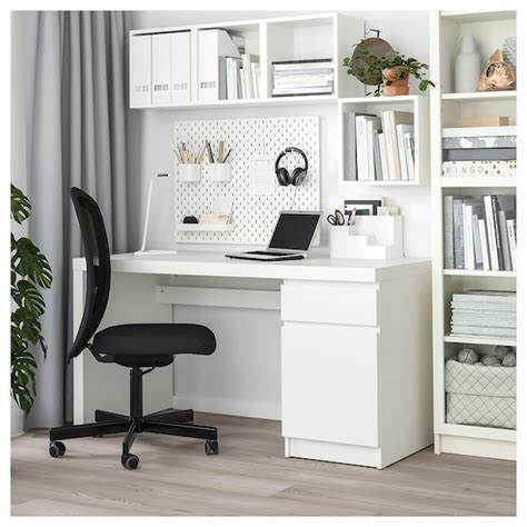 Malm Escritorio Blanco 140x65 Cm Ikea