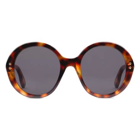 Gucci Round Frame Sunglasses Tortoiseshell Gucci Eyewear Avvenice