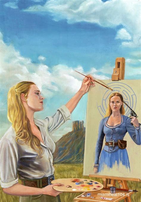 I foun....painted this image of Dolores painting a picture of Dolores ...