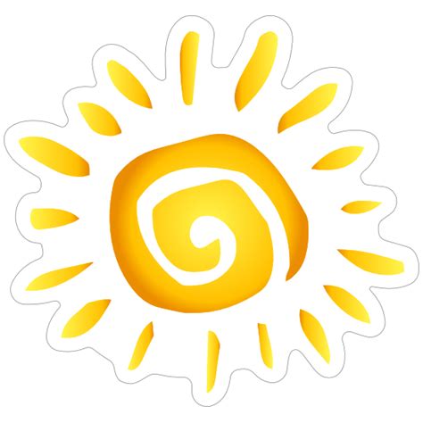 Swirly Sun Sticker