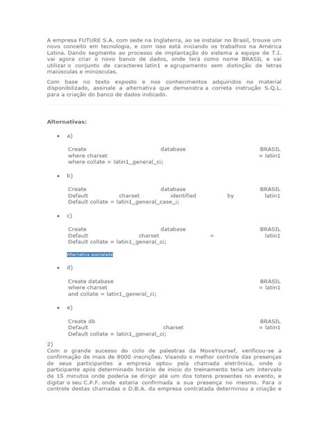 Av1 Programação E Desenvolvimento De Banco De Dados Corrigida Ava Pdf