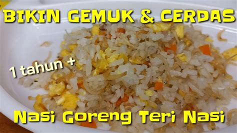 Bikin Gemuk Dan Cerdas Mpasi Tahun Ke Atas Nasi Goreng Teri Nasi