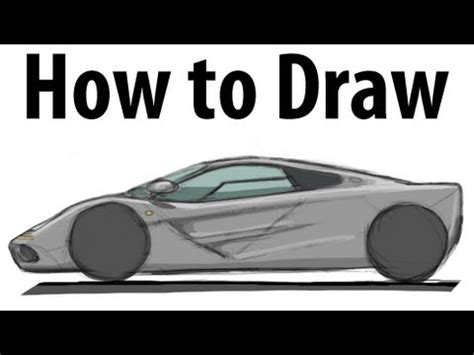 How to draw a McLaren F1 - Sketch it quick! - YouTube