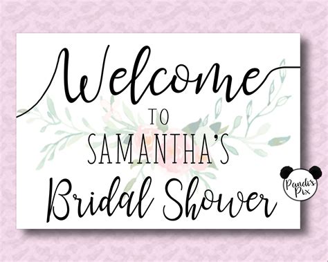 Welcome Sign For Bridal Shower Customizable 20x30 Editable Pdf Etsy