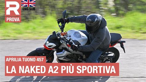 Aprilia Tuono 457 prova in sella alla naked A2 più completa e