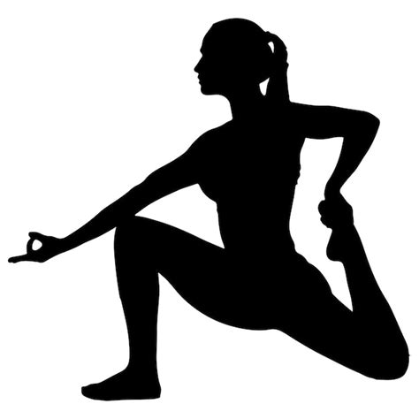 Premium Vector | Yoga silhouette woman