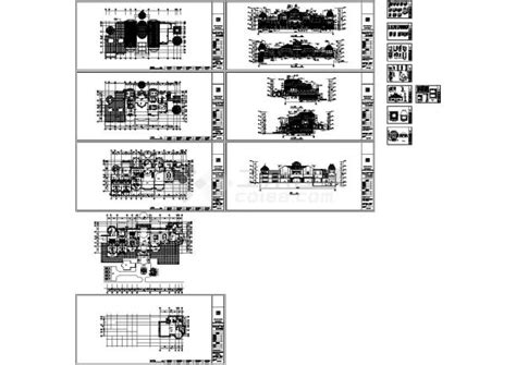 顶级豪华庄园式别墅建筑施工图土木在线