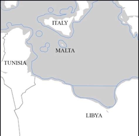 Map Of The Division Of Waters In The Mediterranean Sea According To