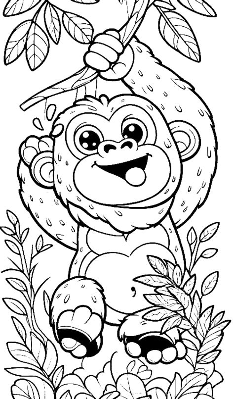 Gorilla Coloring Pages 4 Coloring Pages Gem