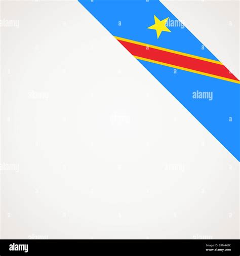 Corner Slanted Ribbon Flag Of DR Congo For A Top Right Aera Of A Page