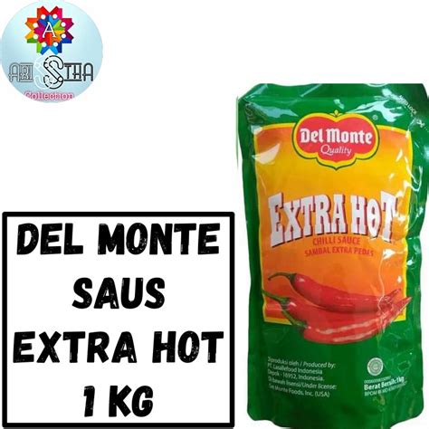 Del Monte Saus Sambal Kemasan Pouch 1 Kg 1000 Gram Tomat Extra Hot BBQ