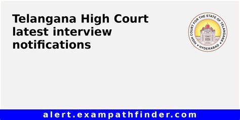 Telangana High Court All Upcoming Admission Latest Interview