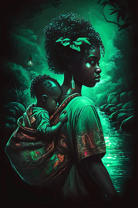 Африканская девушка с ребёнком / #африка, #африканскийстиль, #арт, # ...