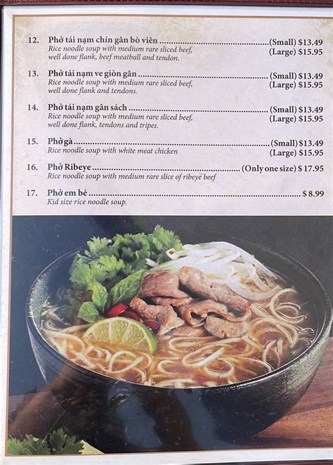 Menu At Saigon Noodle House Restaurant Merrillville St Ave