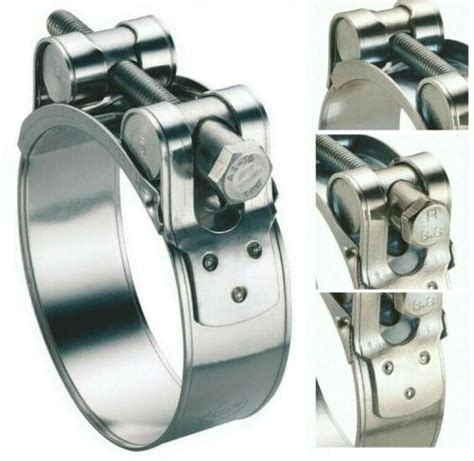 Hose Clamps Clips Stainless Steel Heavy Duty T Bolt Exhaust Ash Ebay