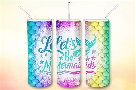 Mermaid Tumbler Wrap Png Graphic By Bonnydesign · Creative Fabrica