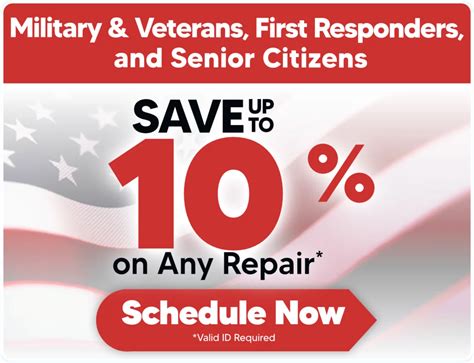 Military Veterans Active First Responders Senior Citizens Discount