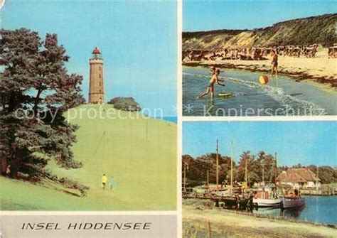 Insel Hiddensee Leuchtturm Strand Im Kloster Hafen Kat Insel Hiddensee