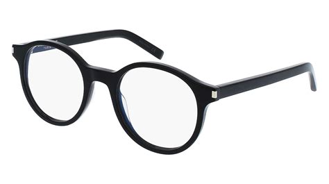 Eyeglasses Saint Laurent Sl 521 Opt 001 5021 Unisex Noir Round Full Frame Glasses Classic