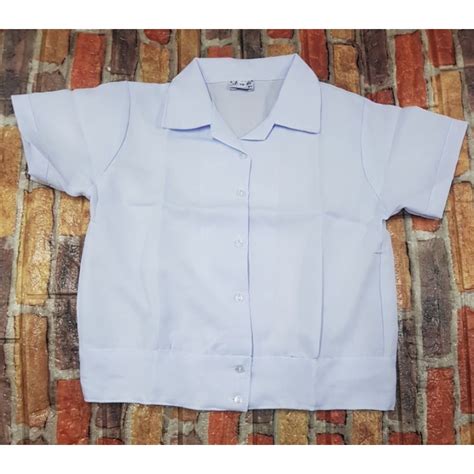 Sports Collar St. Mark's Girl's Blouse Bluish White School Uniform ...