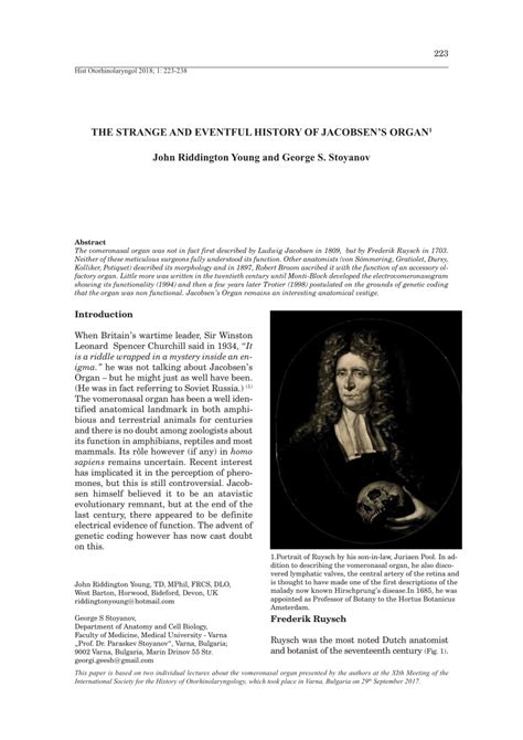 (PDF) THE STRANGE AND EVENTFUL HISTORY OF JACOBSEN’S ORGAN