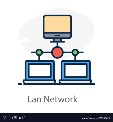 Lan Network Royalty Free Vector Image Vectorstock