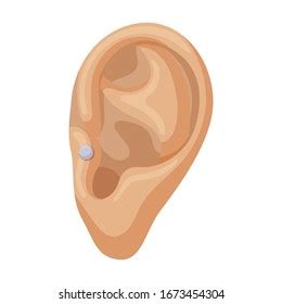 Piercing Ear Vector Iconcartoon Vector Icon Stock Vector Royalty Free