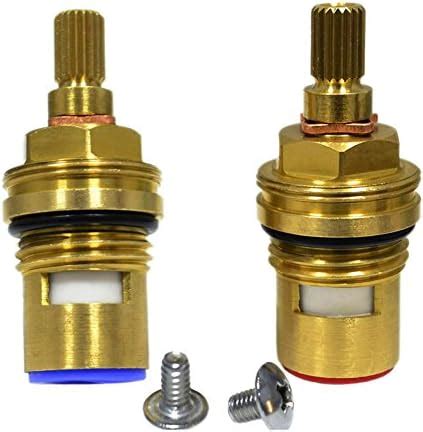 Brass Ceramic Stem Disc Cartridge Faucet Valve Replacement Quarter Turn