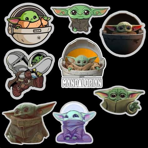 Olbio Baby Yoda Star Wars The Mandalorian Pcs Stickers In Star