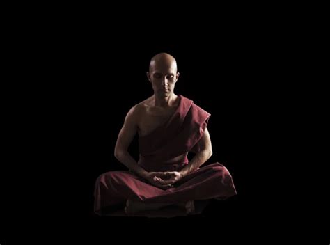 Buddhist monk in meditation pose — Stock Photo © tommasolizzul #85125774