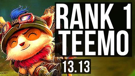 TEEMO Vs IRELIA TOP Rank 1 Teemo 4 4M Mastery 11 1 7 Legendary