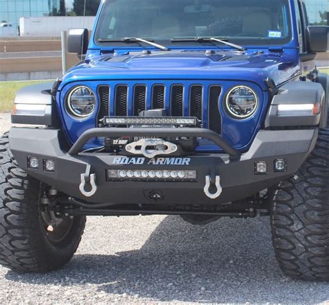 Road Armor Stealth Full Width Front Winch Bumper For 18 20 Jeep Wrangler Jl And Gladiator Jt With