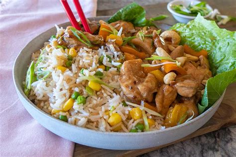 Gluten Free Kung Pao Chicken With Easy Fried Rice Only Gluten Free Recipes