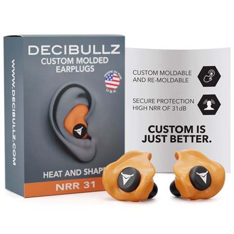 Decibullz Custom Molded Earplugs 31db Highest Nrr Comfortable Hearing Protection For