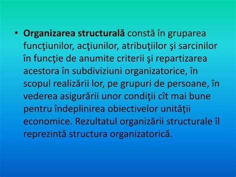 PPT Tema 10 Structura organizatorica ale întreprinderii PowerPoint