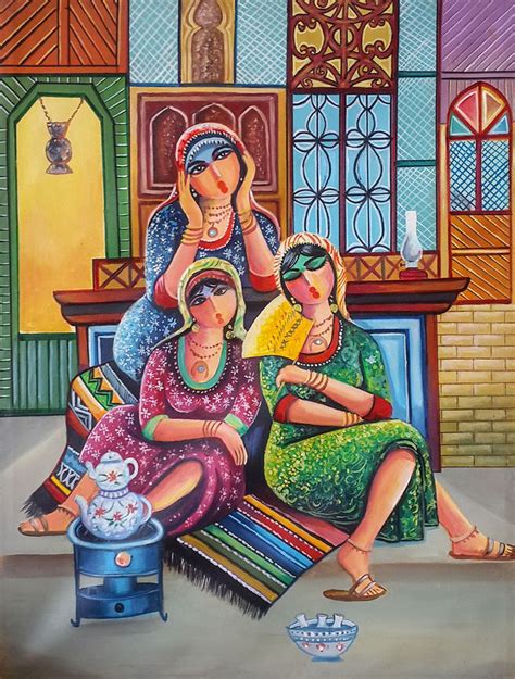 Original Iraqi Painting رسم تشكيلي عراقي Baghdad Art Gallery Original