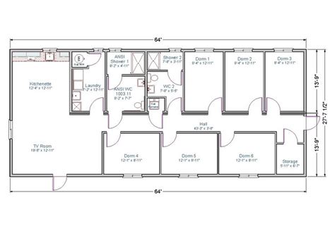 Bunkhouse TLC Modular Homes Cabin Floor Plans Bunk House House Plans