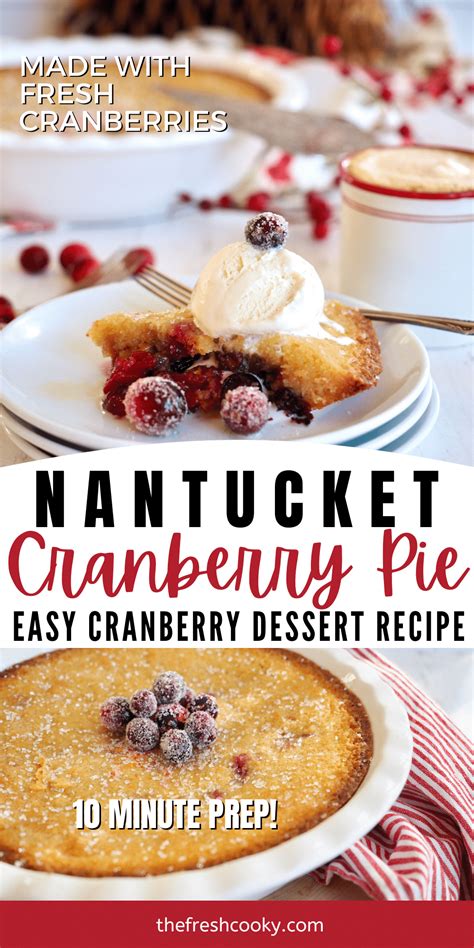 Nantucket Cranberry Pie {easy Cranberry Dessert Recipe} Easy Cranberry Dessert Recipe • The