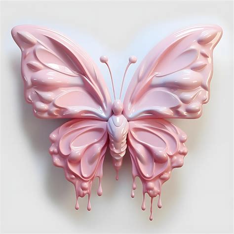 Premium AI Image | 3d butterfly pink