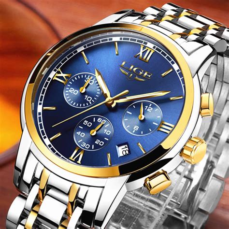 LIGE Luxury Brand Watches Men Fashion Sport Military Quartz Watch Men