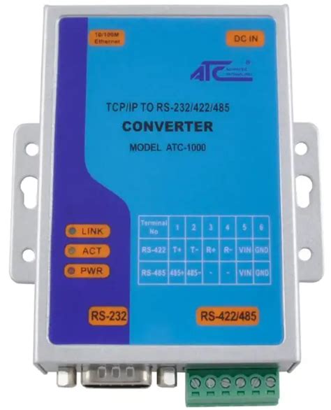 ATC 1000 TCP IP To RS232 422 485 Converter User Manual