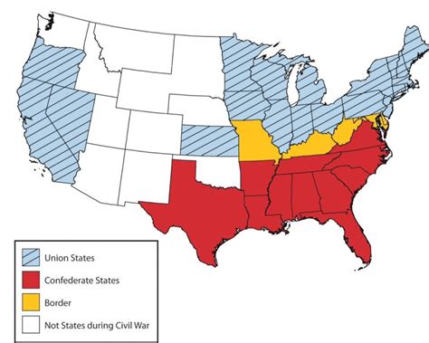 Civil War Border States Map - Printable Map