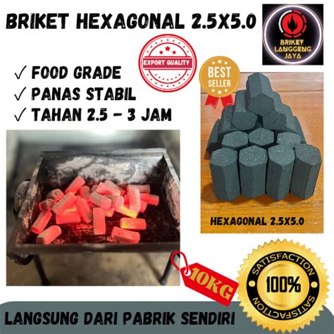 Briket Arang Barbeque Hexagonal X Kg Lazada Indonesia