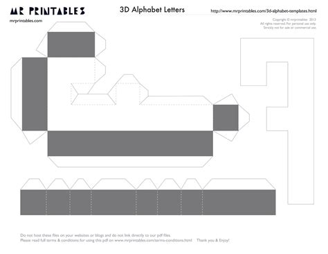 Mrprintables 3d Alphabet Templates A To M Ppt