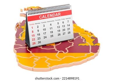 Desk Calendar On Map Sri Lanka Stock Illustration 2214898191 | Shutterstock 