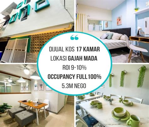 Rumah Kost 4 Lantai 17 Kamar Di Gajah Mada Jakarta Barat Komersial