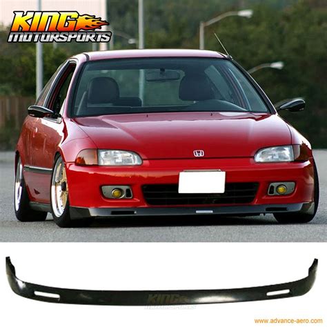 Fit 92 93 94 95 Honda Civic EG 2Dr 3Dr PU Front Bumper Lip Bodykit BYS