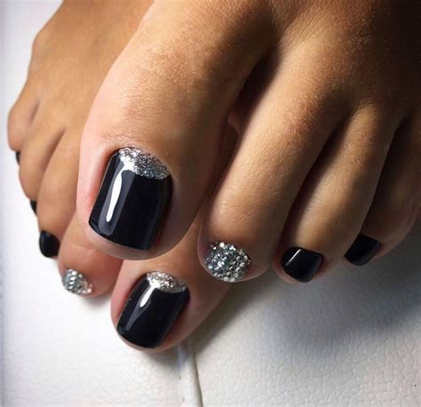 Toenail Art Designs Black Nail Designs Matte Nails Glitter Black