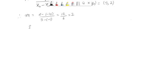 Solved Complete The Point Slope Equation Of The Line Through