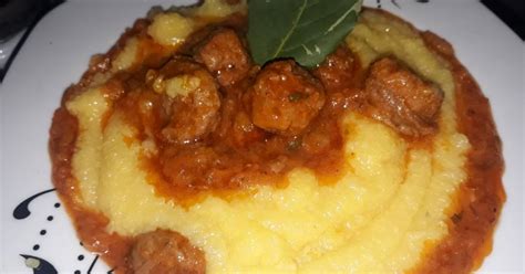 Polenta con Salsa y Chorizo Receta de 𝒞ℯ𝓁ℯ 𝒞𝒶𝓈𝓉𝒶ñℯ𝒹𝒶 Cookpad